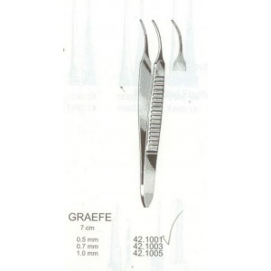 Λαβίδα οφθαλμολογική ανατομική κυρτή Graefe 0.5mm 7cm